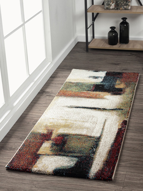 

OBSESSIONS Red Abstract Printed Floor Runner