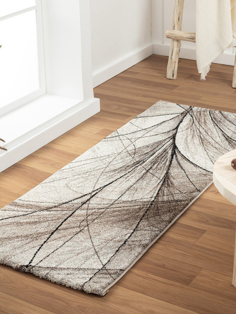 

OBSESSIONS Beige and Brown Printed Floor Runner