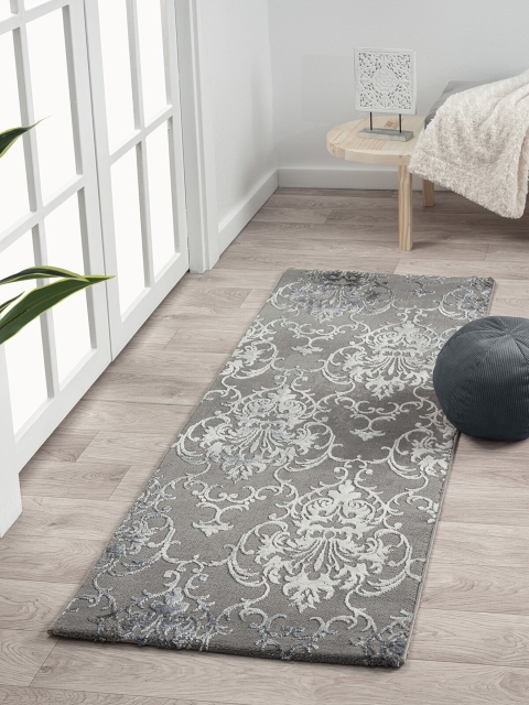 

OBSESSIONS Blue & Grey Ethnic Motif Bedroom Floor Runner