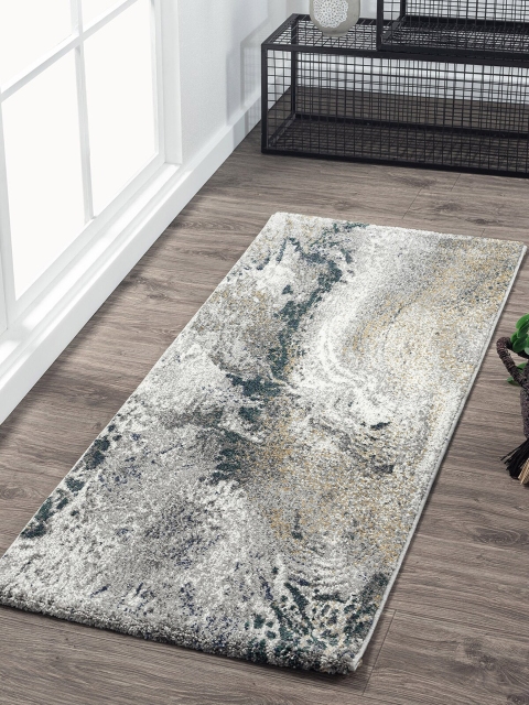 

OBSESSIONS Cream and Brown Printed Floor Runner