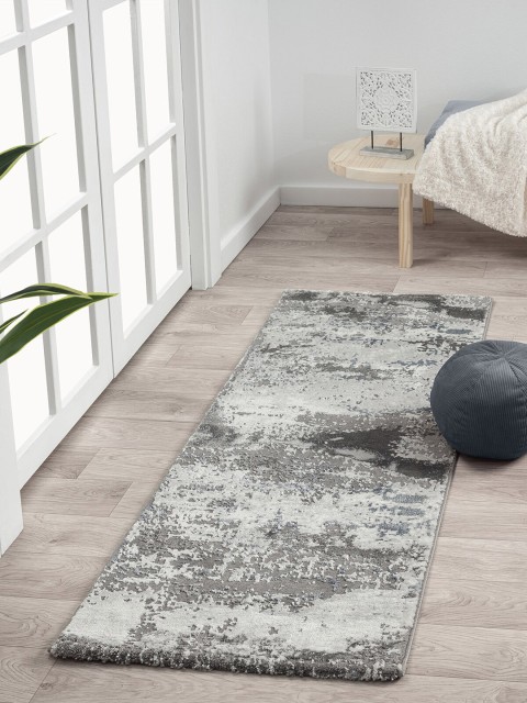 

OBSESSIONS Grey Abstract Printed Floor Runner