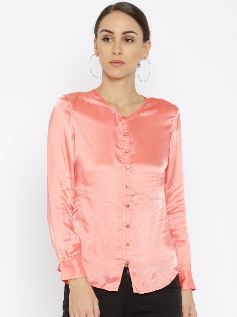 

Park Avenue Women Pink Solid Regular Top