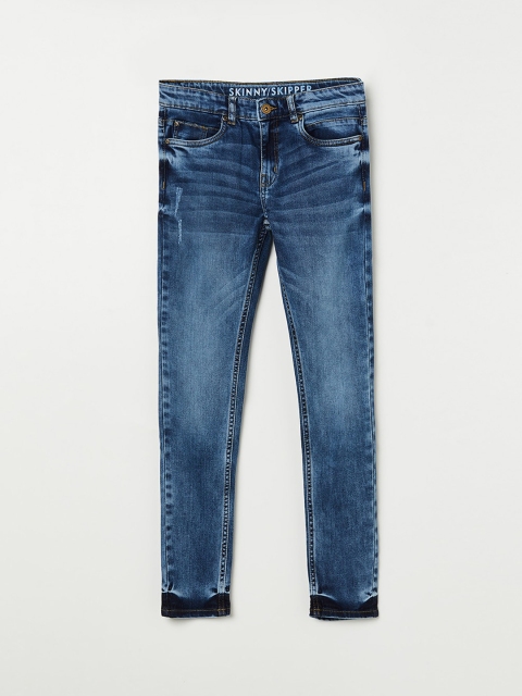 

Fame Forever by Lifestyle Boys Blue Skinny Fit Low Distress Heavy Fade Jeans
