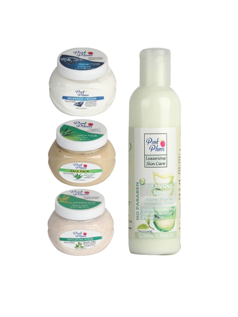 

Pink Plums Diamond Aloevera Neem Tulsi Facial Kit- 4 Pieces, Multi