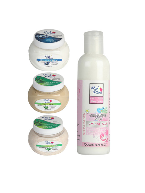 

Pink Plums Men Women Paraben Free Diamond Aloevera Face & Body Massage Creams, Multi