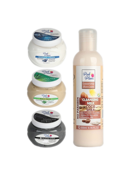 

Pink Plums Aloevera & Cucumber Face & Body Massage Cream Facial Kit, Multi