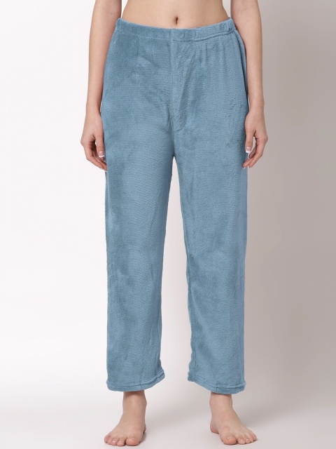 

KLOTTHE Women Blue Solid Woolen Lounge Pants