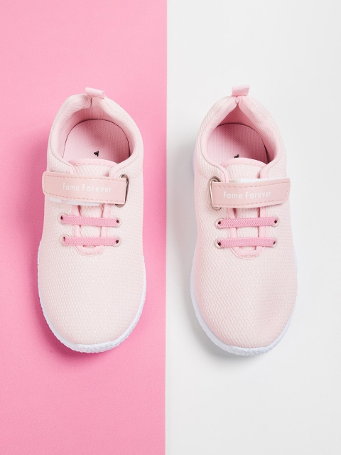 

Fame Forever by Lifestyle Girls Pink Woven Design Sneakers