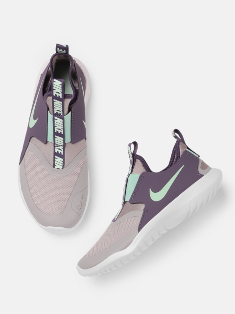 

Nike Kids Mauve Solid Leather Flex Runner (GS) Running Shoes