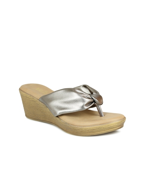 

Inc 5 Grey & Beige Work Wedge Sandals With Bows