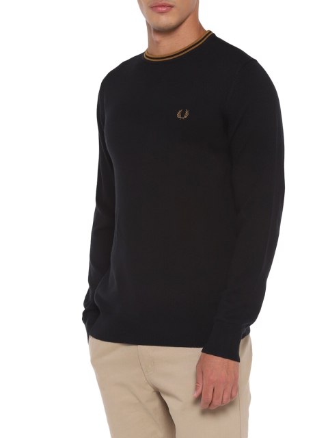 

Fred Perry Men Black Twin Tipped Pullover