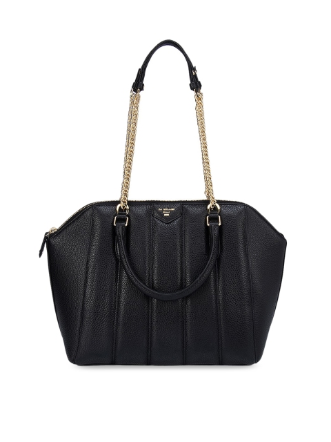 

Da Milano Woman Black Quilted Leather Oversized Structured Shoulder Bag