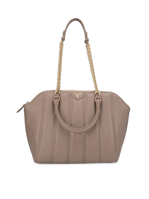

Da Milano Women Brown Textured Leather Structured Shoulder Bag with Quilted