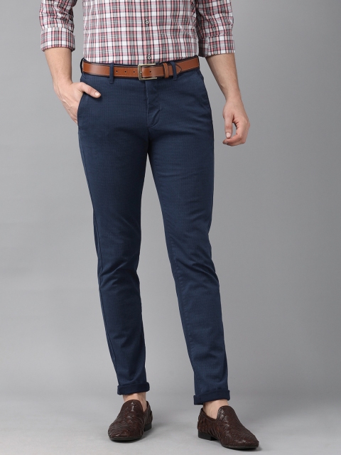 

Van Heusen Sport Men Navy Blue Tapered Fit Low-Rise Chinos Trousers