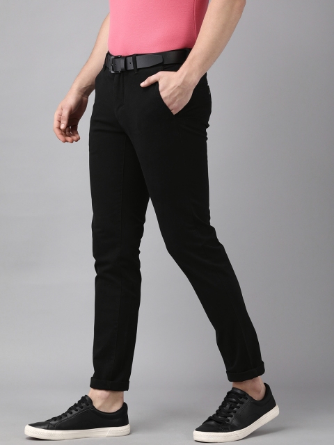 

Van Heusen Sport Men Black Tapered Fit Low-Rise Wrinkle Free Chinos