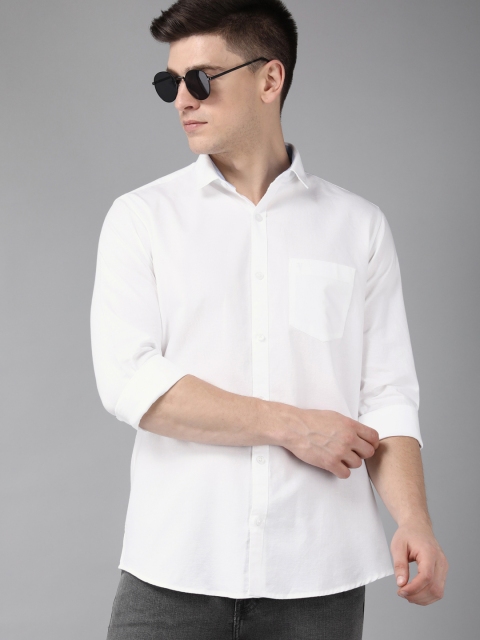 

Van Heusen Sport Men White Slim Fit Solid Casual Shirt