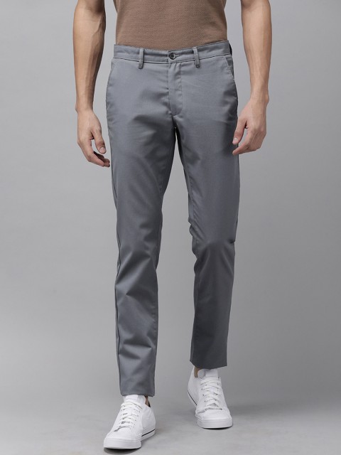 

Van Heusen Sport Men Grey Tapered Fit Low-Rise Trousers