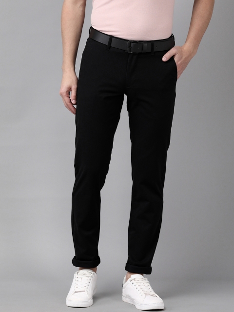 

Van Heusen Sport Men Black Tapered Fit Low-Rise Trousers