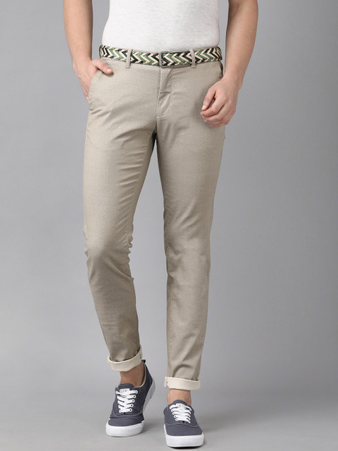 

Van Heusen Sport Men Beige Tapered Fit Trousers