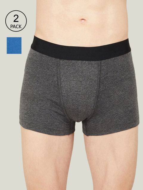 

Fame Forever by Lifestyle Pack Of 2 Blue & Grey Solid Boxer Briefs 1000010245926
