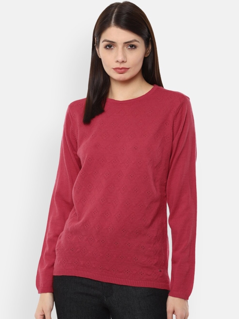 

Van Heusen Woman Maroon Solid Acrylic Top