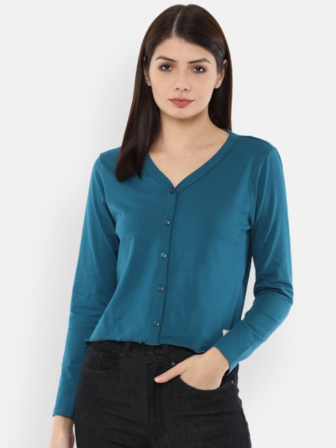 

Van Heusen Woman Blue Cotton Top