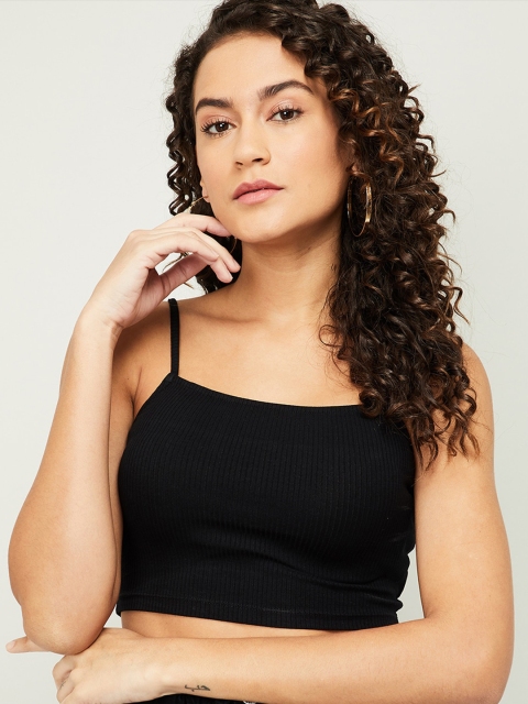 

Ginger by Lifestyle Black Bralette Crop Top