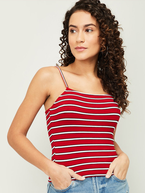 

Ginger by Lifestyle Red & White Striped Top