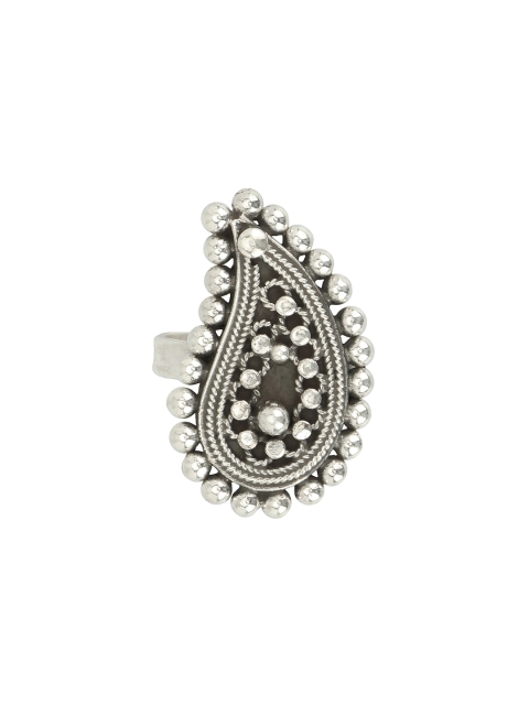 

ahilya Oxidised Sterling Silver Paisley Ring