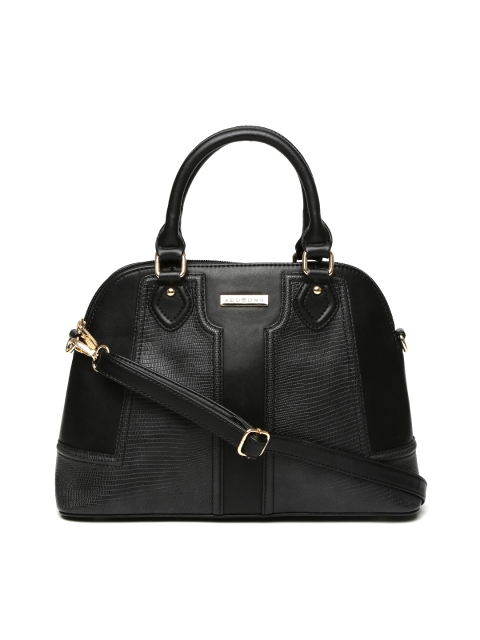 

Addons Black Textured Handbag