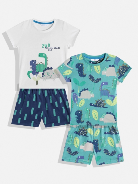 

Marks & Spencer Boys Pack of 2 Printed Pure Cotton Night suit, White