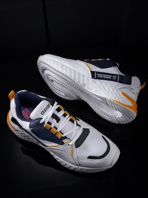 

ASIAN Men White Mesh Running Non-Marking Shoes