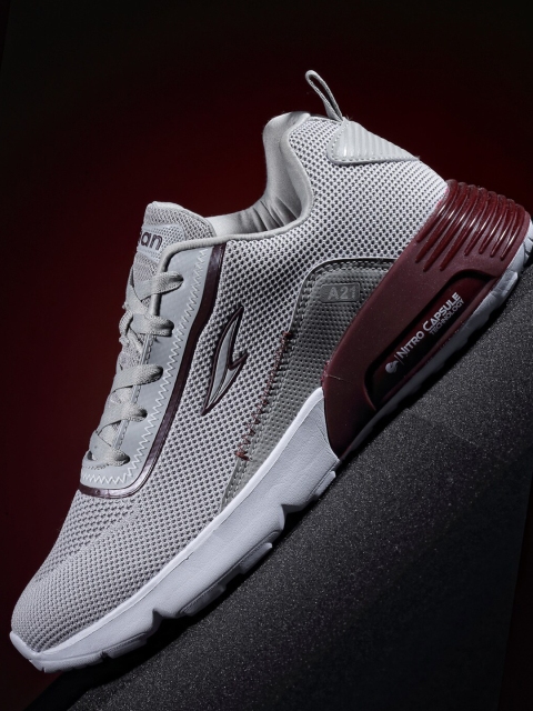 

ASIAN Men Grey Mesh Running Non-Marking Shoes