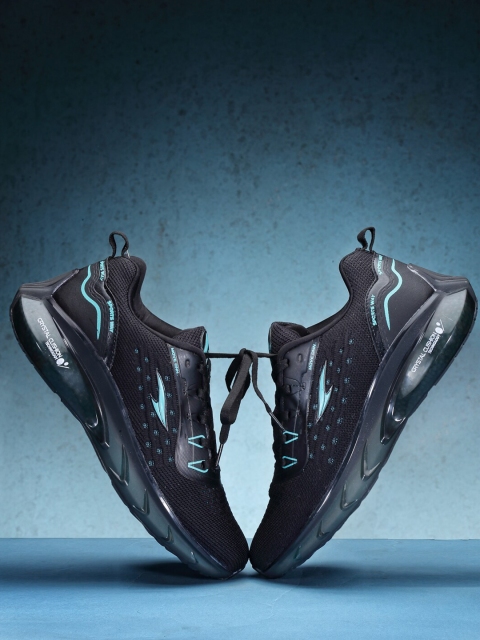 

ASIAN Men Black Mesh Running Non-Marking Shoes