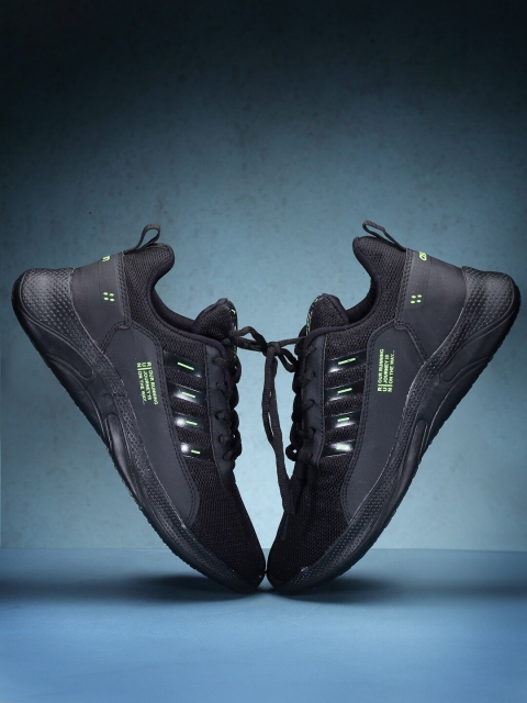 

ASIAN Men Black Mesh Running Non-Marking Shoes
