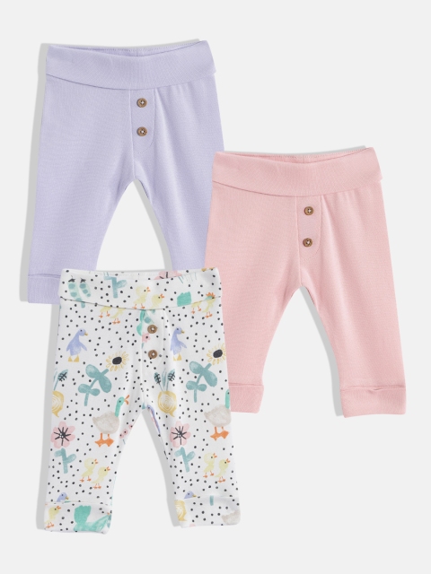 

Marks & Spencer Kids Pack of 3 Pure Cotton Joggers, Lavender