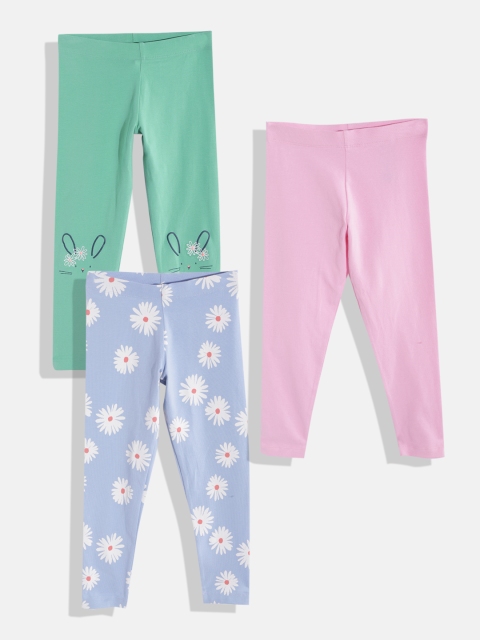 

Marks & Spencer Girls Pack of 3 Leggings, Pink