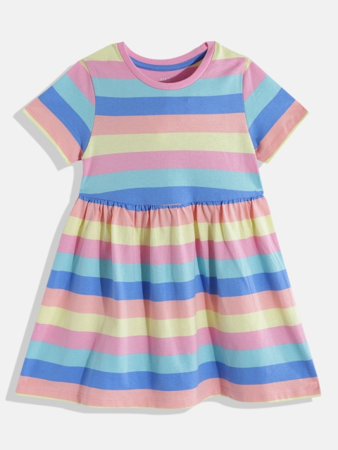 

Marks & Spencer Multicoloured Striped Fit and Flare Dress, Multi