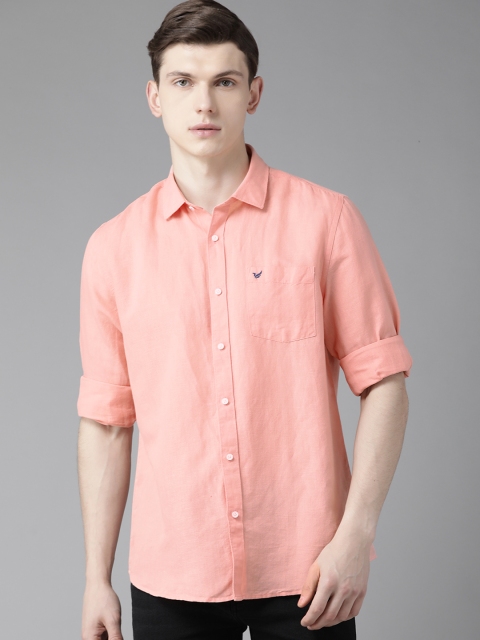 

Blackberrys Men Peach-Coloured India Slim Fit Casual Shirt