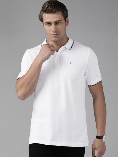 

Blackberrys Men White Solid Polo Collar T-shirt