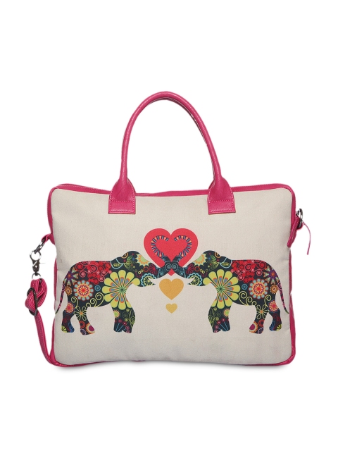 

Impulse Unisex Cream-Coloured Printed Laptop Bag