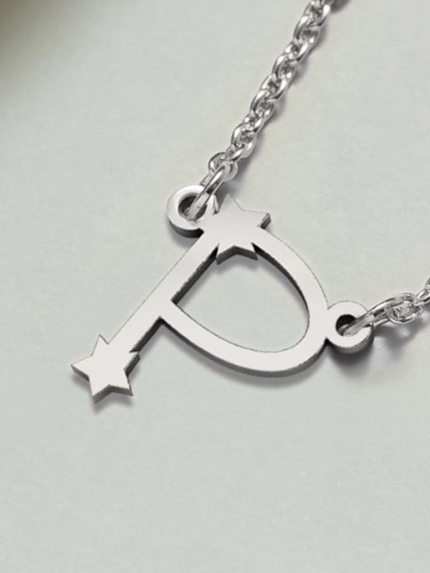 

Pipa Bella Silver-Plated Brass 'P' Initial Pendant Necklace