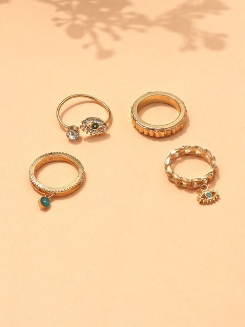 

Pipa Bella Women Set of 4 Gold-Plated Rings