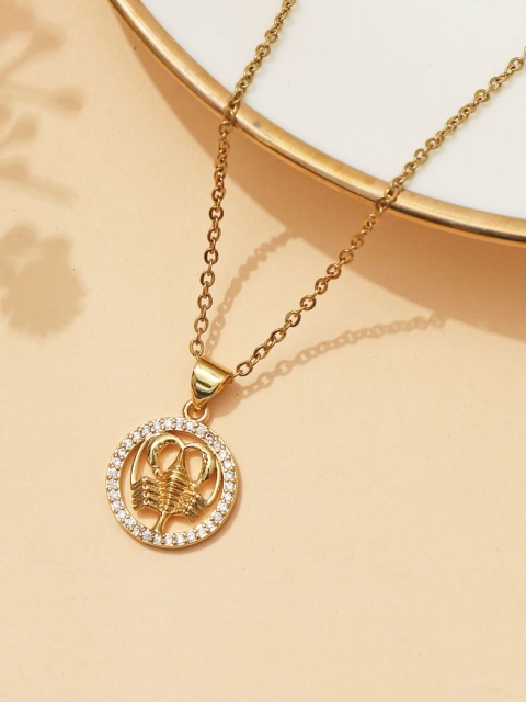 

Pipa Bella Gold Plated Cancer Zodiac Pendant Necklace