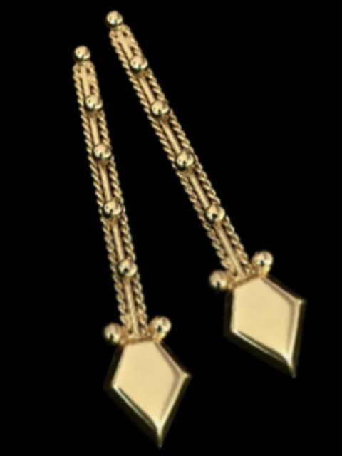 

Pipa Bella Gold-Toned Diamond Shaped Drop Earrings