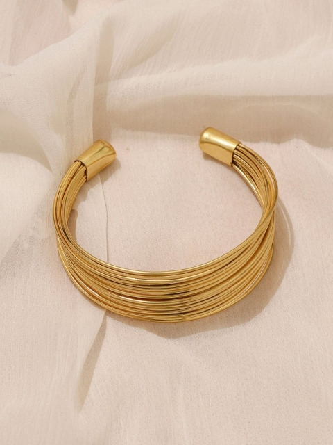 

Pipa Bella Women Brass Gold Plated Cuff Bracelet