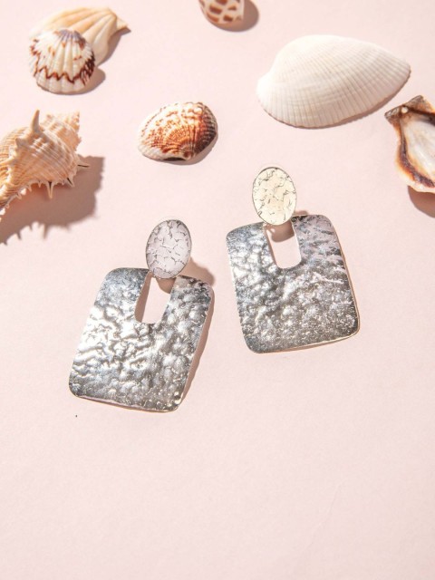 

Pipa Bella Silver-Toned Contemporary Drop Earrings