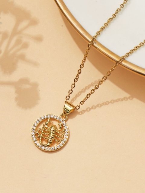 

Pipa Bella White Gold-Plated Scorpio Zodiac Pendant Necklace