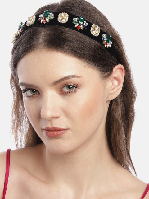 

Pipa Bella Women Black Embellished Hairband