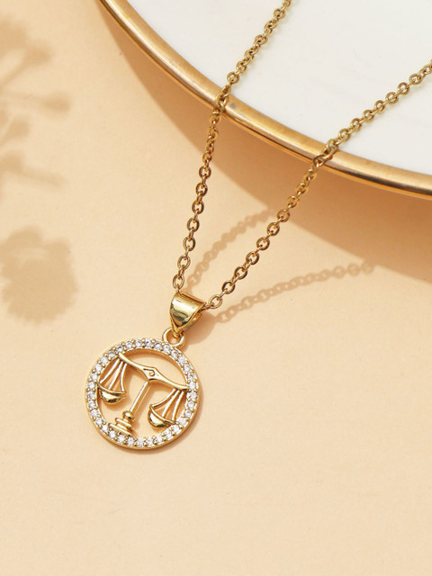 

Pipa Bella White Gold-Plated Scorpio Libra Pendant Necklace